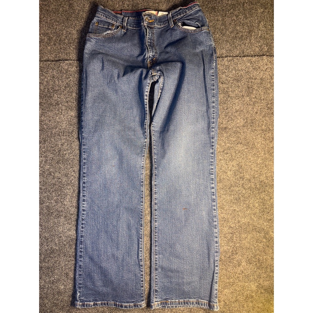 Levi's 550 Bootcut Jeans Women's 14M Blue Denim Relaxed Fit Red Tab Straight Leg